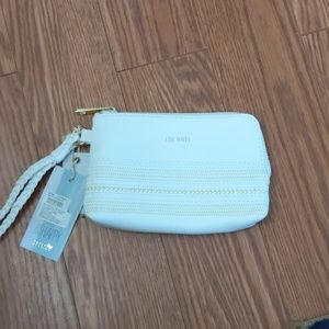 Live Happy gold/white pouch